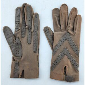 Vtg‎ 80s Aris Isotoner Women's One Size Unlined Driving Gloves Beige